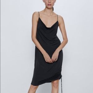 Zara black slip dress